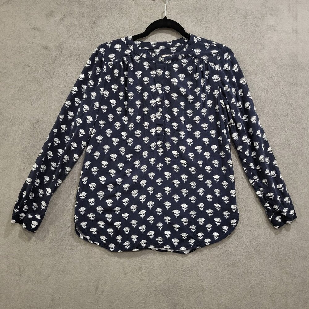 Ann Taylor‎ Loft Blouse Women's Size XS Tunic Floral Business Office Casual